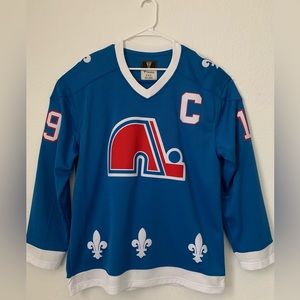 Joe Sakic Quebec Nordiques Fanatics- Blue SIZE M